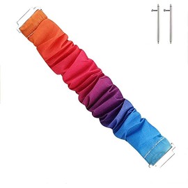 Compatible for SoundPEATS Smart Watch Bands, onetuo Fabric Elastic Scrunchie Elastic Watch Band Women Cute Replacement Straps for SoundPEATS Smart Watch Fitness Tracker (Color)
