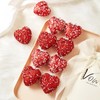 Red Valentine's Day Heart Ornaments 10Pcs Glitter Sequin Heart Shaped