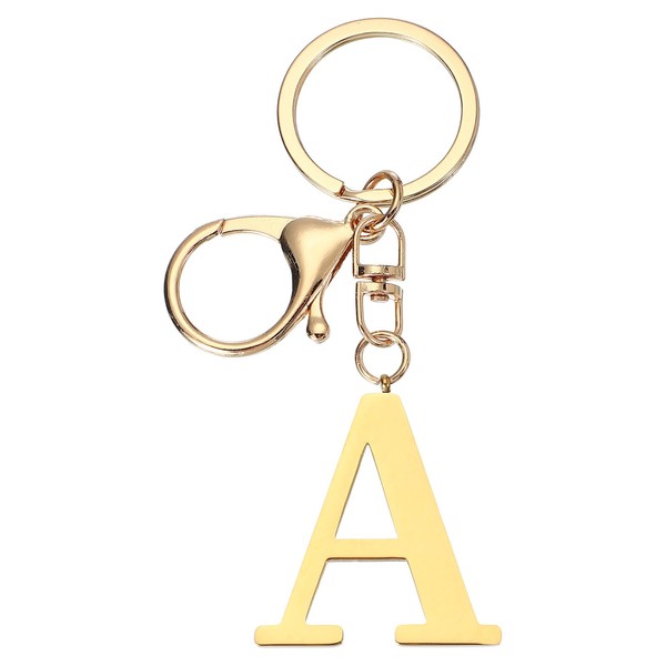 PATIKIL Initial Letter Key Chain, Letter A-Z Keychain Initials Keyring