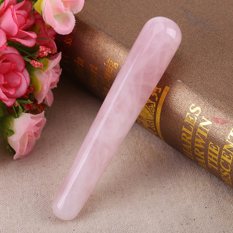 FTVOGUE Massage Stone Rose Quartz Crystal Face Massage Stone Smooth