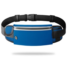 Running Pouch, Non-Swaying, Large Capacity, Includes Water Bottle Pouch, Lightweight, Smartphone Compatible, Waterproof, Stretchable, Jogging, Men's, Women's,, blue (pale)