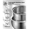 Novaspark Stainless Steel Rice Cooker Small 6 Cup (Uncooked) /