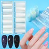 JERCLITY 12 Rolls Aurora Transparent Nail Foil Transfer Sticker Kit