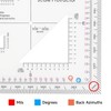 CYA Military Map Protractor Coordinate Scale Map for Land Navigation,