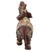 Lucky Feng Shui Wood Grain Elephant Statue Sculpture Wealth Figurine