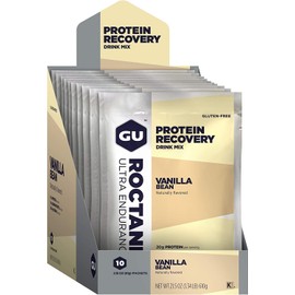 Gu Energy Recovery Sobre Caja Con 10 Vainilla De 610 Gr, color, 1 gram, pack of/paquete de 1