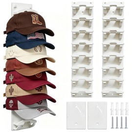 2 Pack Baseball Cap Hat Organizer(White)
