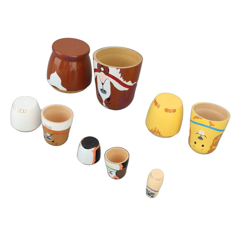 Cute Dog Matryoshka Dolls, Exquisite Craft, Unique Polished Smooth Corners,