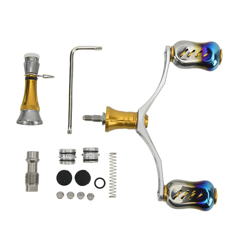 Spinning Double Reel Handle Aluminum Alloy Fishing Rocker Handle DIY