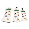 3PCS Golf Club Head Cover PU Waterproof Bird Pattern Golf
