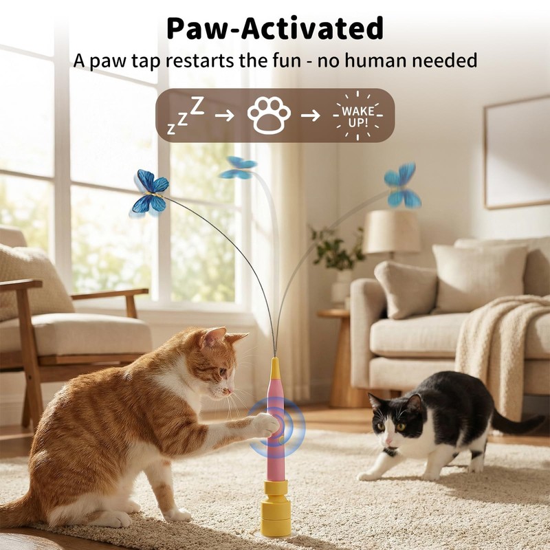 JoyBruko Interactive Cat Toys for Indoor Cats, Automatic Cat Wand