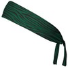 Zebra Hunter Green & Black Elastic Tie Running Fitness Headbands