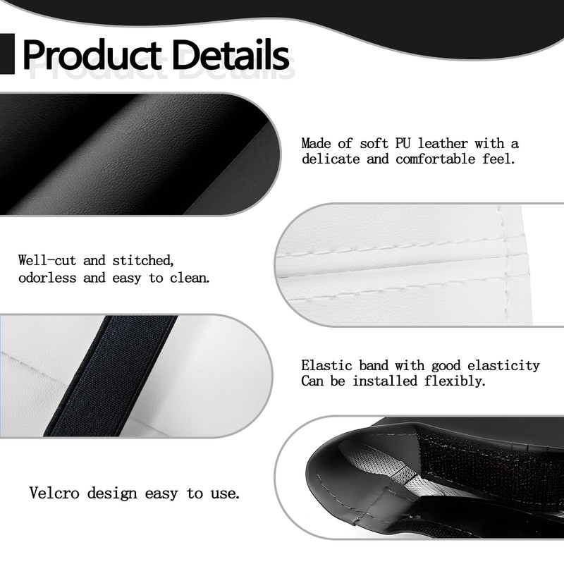 Modixun 2Pcs Car Tissue Holder, Soft PU Leather Sun Visor