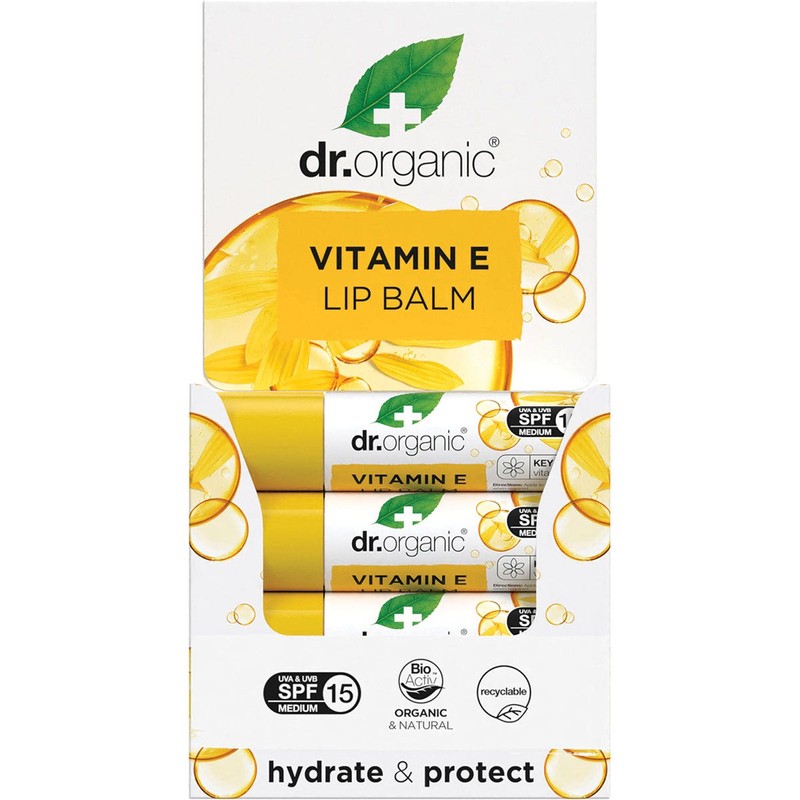 DR ORGANIC Lip Balm - SPF 15 Organic Vitamin E