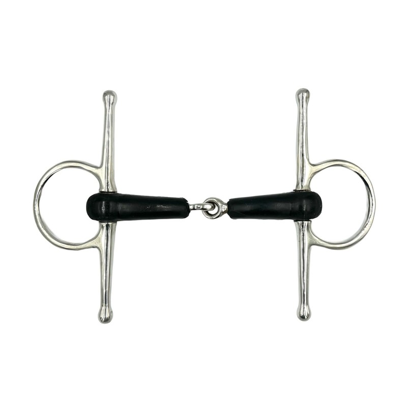 Equine Smile ES0104 Snaffle Bit Simple Broken with Rubber Stainless