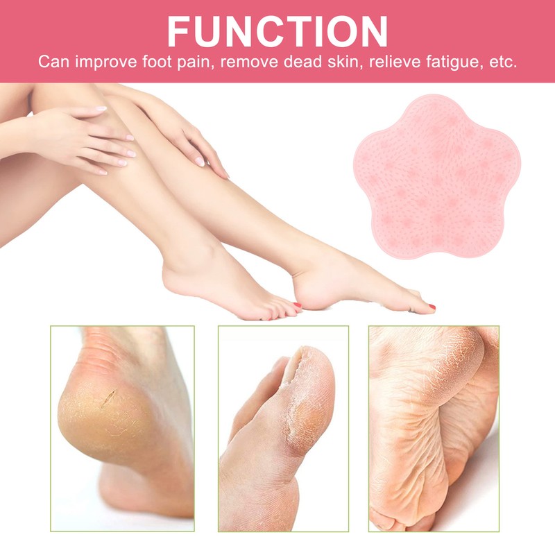 3PCS Shower Foot and Back Scrubber Silicone Wall Mounted Bath