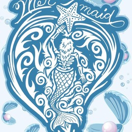 Rum Soaked Mermaid Garden Flag - Color: Ocean Tail