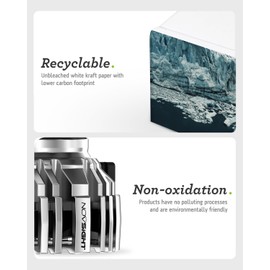 NOVSIGHT H7 LED Headlight Bulb H7 LED Bulb H7 Headlight Bulb 800% Brightness 140W (70W/Bulb) 32000LM H7 LED Headlight Bulb Canbus Error Free H7 Headlight Bulb White H7 Car Exterior Fan Design