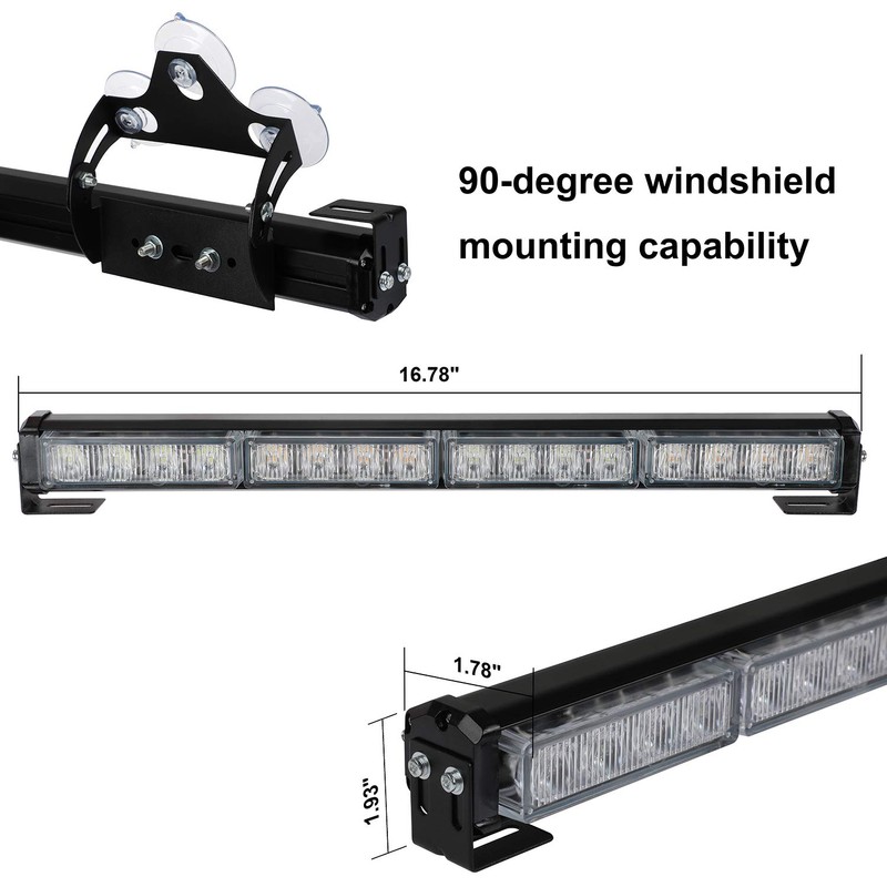 ASPL 2x16.8 inch Emergency Flashing LED Traffic Advisor Strobe Light