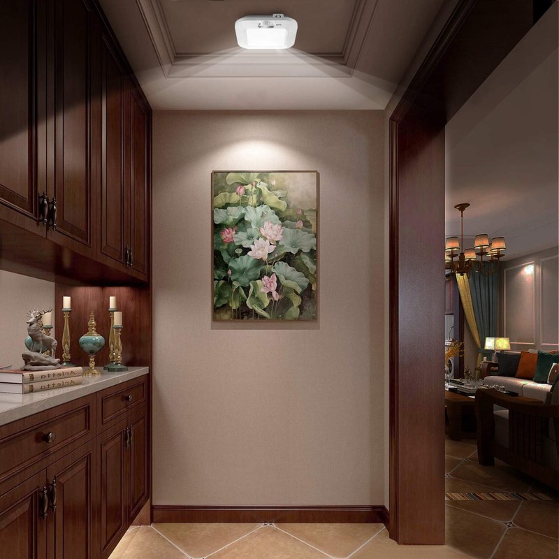 ANOTEK Battery Operated Ceiling Light, Motion Sensor Light Indoor, Motion