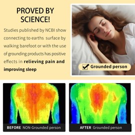 LandKissing® Grounding Yoga Mat 71"x24" for Bed, Meditation, Anxiety Relief and Jet Lag Relief, Lower Inflammation, Reduce Stress, Improve Balance, Flexibility, Included Carrying bag