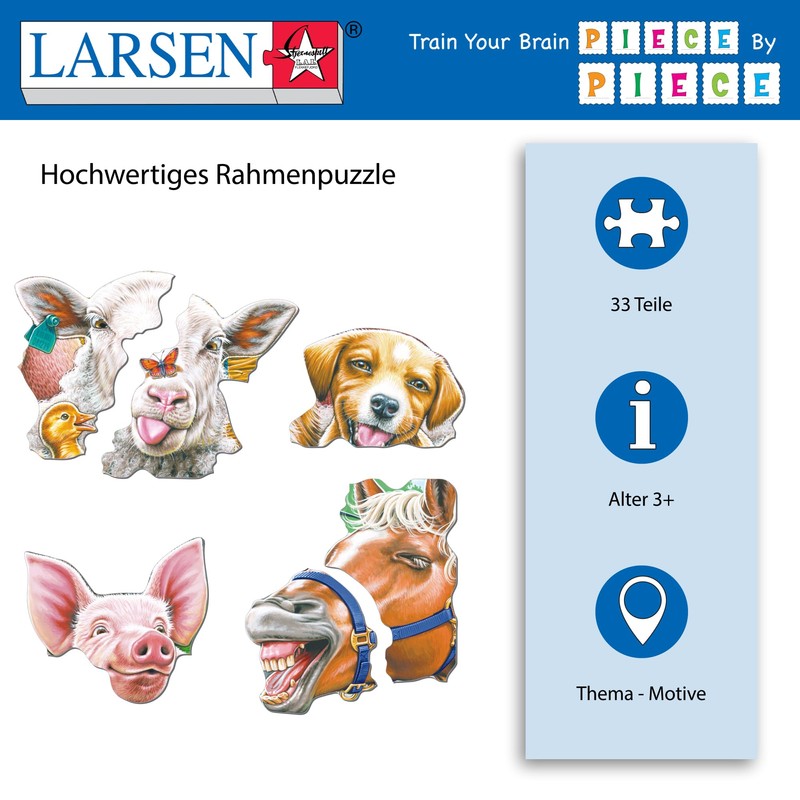 Larsen CZ1 Happy Farm Selfie, 33 Piece Boxless Tray &