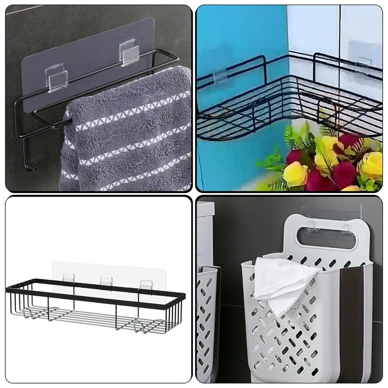 6 Pack Shower Caddy Adhesive Hooks Replacement Adhesive Hooks Sticker
