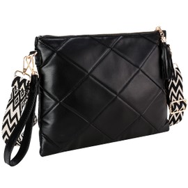 TopTTanBo Lightweight Crossbody Purses for Women Wristlet Shoulder Bag with Tassel Women's Crossbody Handbags, Black