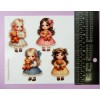 Stickasaurus Wrecks Vintage Little Girls & Teddy Bears Sticker Sheet