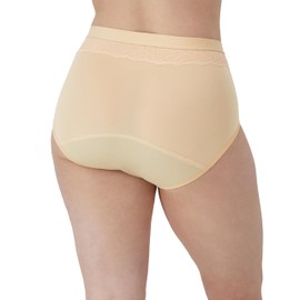 Bali Women's Beautifully Confident Light Leak & Period Protection Brief, Soft Taupe, 7