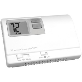 ICM Controls SC2010L Thermostat, 1-Stage Heat/Cool or Heat Pump, Backlit, Dual Power,Multicolor