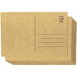 Best Paper Greetings Brown Kraft Paper Postcards for Mailing - 4 x 6 in, 50 Pack, 350 GSM Solid Cardstock - Blank Postcards & Pre-Printed Address Lines for DIY Custom Cards