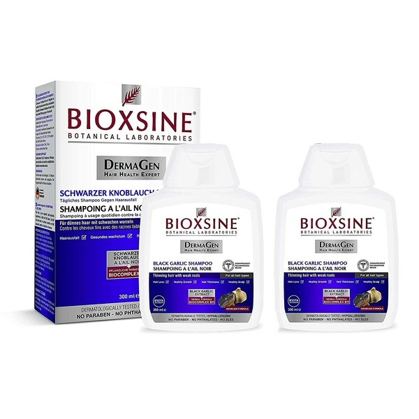2x 300ml BIOTA Herbal Shampoo with Black Garlic Against Bioxsine Forte Herbal Sh