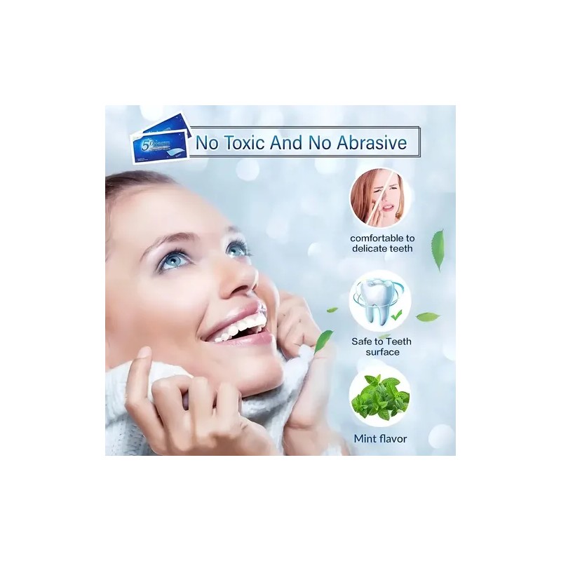 28 Tiras Blanqueadoras Dentales 5d White Higiene Bucal