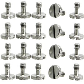 Steel Screws 1/4" Tripod Quick Release QR Plate Camera Flathead Slot Stainless SS ideal for Manfrotto/Sachtler (20)