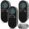 3 Pack Carbon Monoxide Detectors Plug in, 4-in-1 Combination Gas