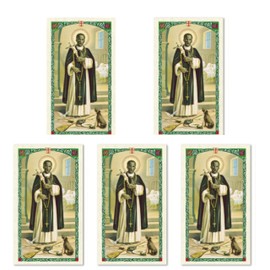 St. Martin de Porres Laminated Prayer Card Set of Five Holy Cards