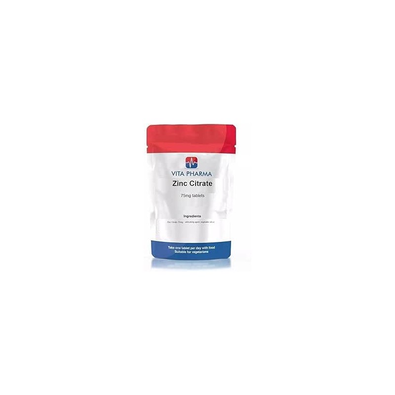 VITA PHARMA Zinc Citrate 75mg 365 Tablets