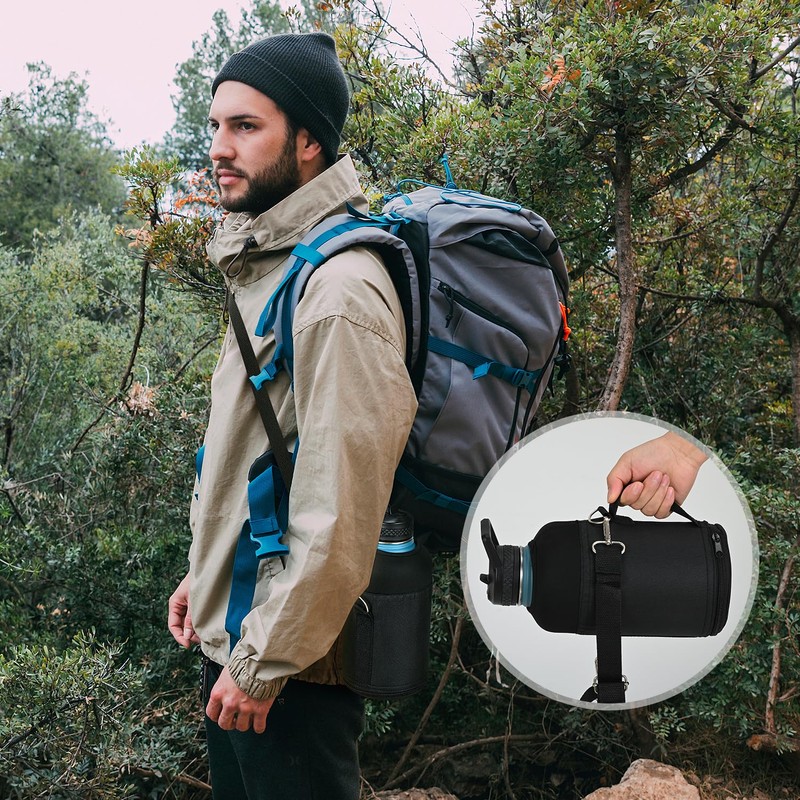 RAYMYLO Water Bottle Holder Carrier Bag Crossbody with Adjustable Shoulder