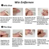 24 Stück Künstliche Nägel - Kurze French Kunstnägel Fingernägel zum