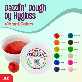 Hygloss Dough, 2-Pack Red and Green Modeling Dough Set, Non-Toxic Modelling Compound for Arts & Crafts, Learn, 3-lb. Red and 3-lb. Green, 6 Pounds Total