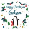 Pom Pom XP035 "Godson, Penguin" Christmas Card