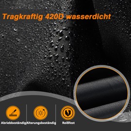 EVRBUL Runde Abdeckung für 96cm Feuerring, wasserdicht. Abdeckung für Terrassen - Feuertisch. Aus starkhartem 420D - Material. 50+ UV - Schutz. Für den Außenlagerung bei allen Wetterbedingungen