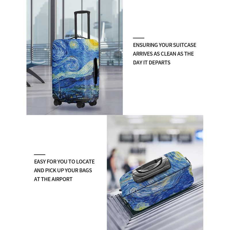FIRST WAY Luggage Cover Protector - Anti-Scratch Suitcase Cover for