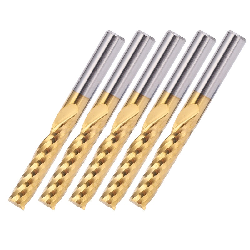 5pcs Professional CNC End Mill Metal Spiral Router Bit Milling