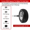 LTNICER (2-Pack) 11x4.00-5 Flat-Free Lawn Mower Tires and Wheels, 3.4"