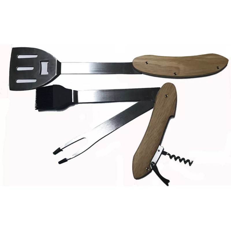Compraymas Set Utensilios Accesorios Para Asador Portatil Ataud Disco