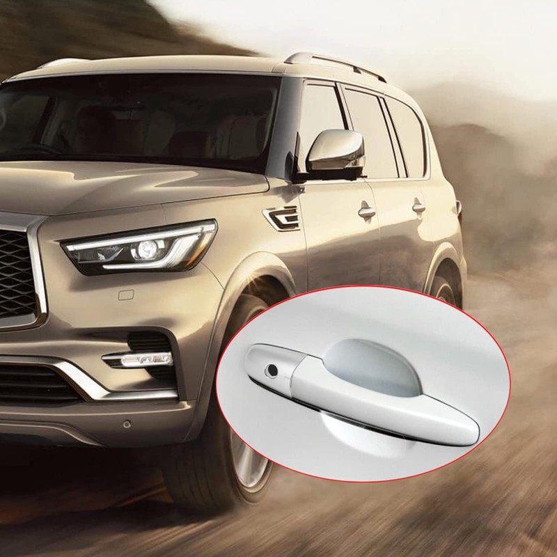 Front Left Exterior Handle Lock Cover, Door Handle Chrome Cover