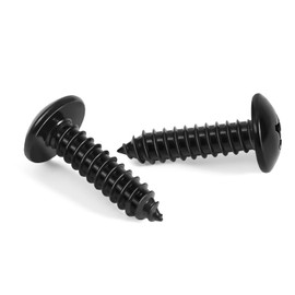 #8 x 3/4" Truss Head Self Tapping Wood Screws Sheet Metal Screws, Black Finish, 304 Stainless Steel 18-8, 100 PCS