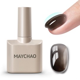 MAYCHAO 7-in-ONE Black Builder Nail Gel, 15ML Builder Base Strengthening Gel UV/LED Building Nail Gel in a Bottle for Nail Repair Nail Strengthen Hard Gel Builder Nail Extension Gel Builder